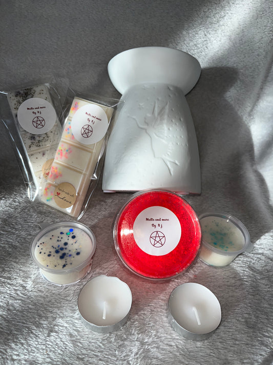 Ceramic Wax/oil burner and Melts Starter Set